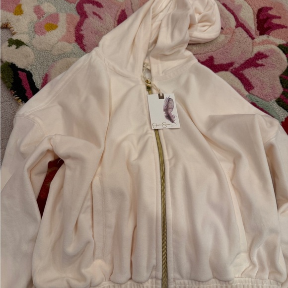 Jessica Simpson Cream Velor Kids Matching Set - Picture 2 of 2